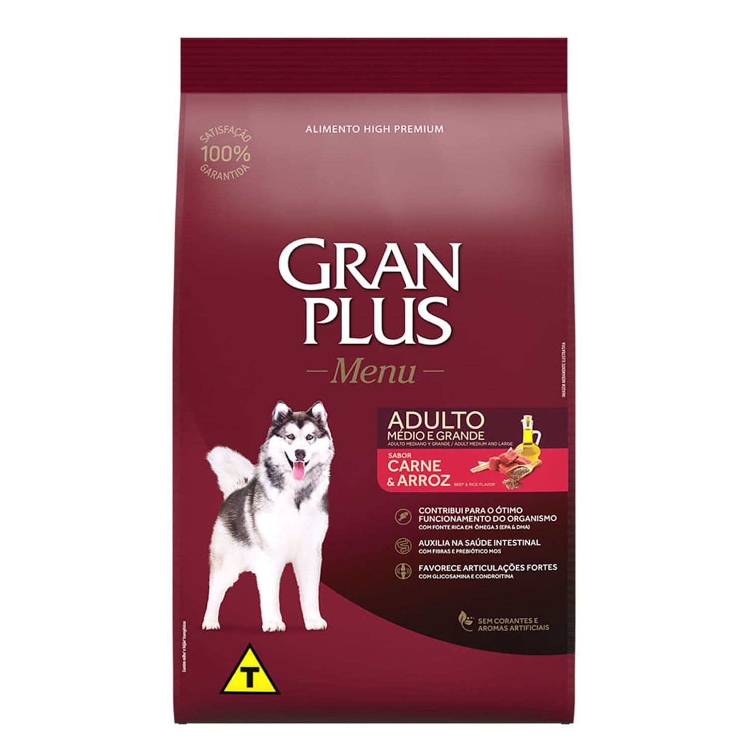 Ração Gran Plus Menu Adultos Carne e Arroz