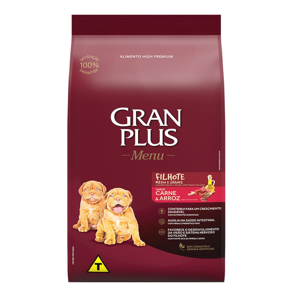 Ração Gran Plus Menu Filhotes Carne e Cereais
