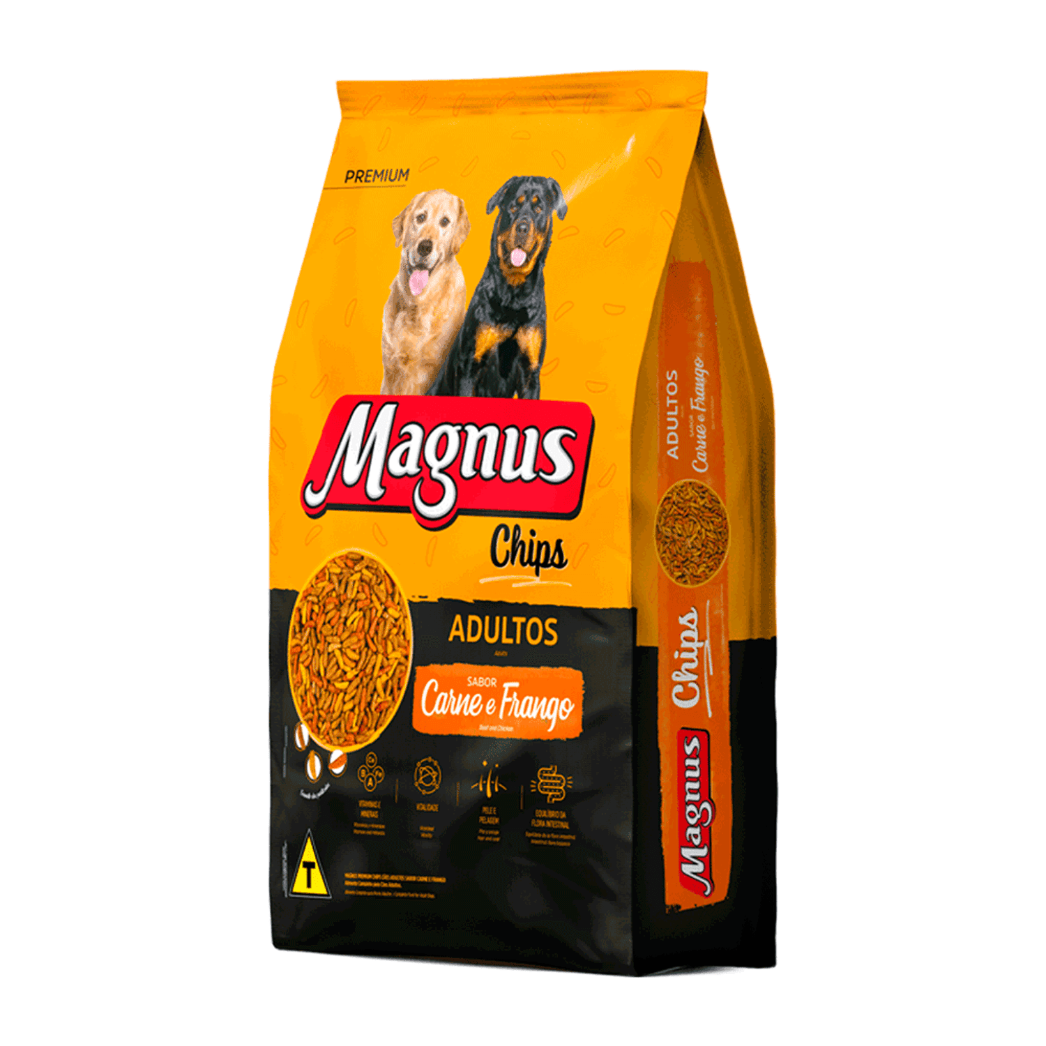 Ração Magnus Chips Adultos Carne e Frango