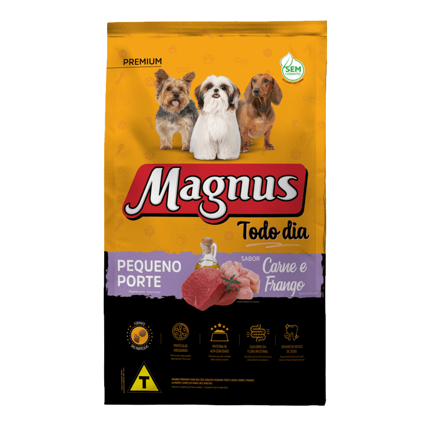Ração Magnus Todo Dia Cães Pequeno Porte Carne e Frango