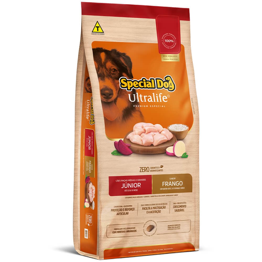 Ração Special Dog Ultralife Júnior Raças Médias e Grandes Frango